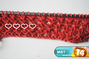 Cách đan len hình trái tim cực đẹp mà không hề khó