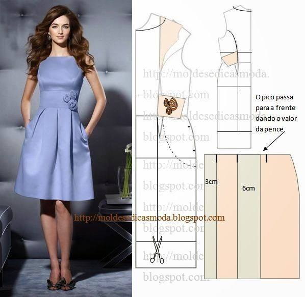 Chart may váy xòe chi tiết đến từng centimet cho bạn