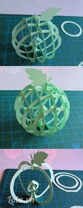 Cách ghép mô hình giấy 3D thành quả táo cực đẹp