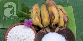 Chuối bọc nếp nướng ăn vặt ngon ngày mát trời