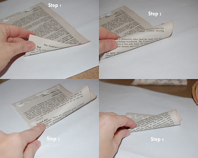 Cách chế vòng hoa từ giấy báo