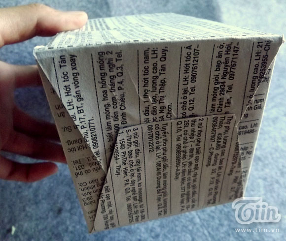 Cách làm hộp quà từ giấy báo cũ