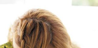 Biến tấu kiểu tóc búi cao với phần tóc mái tết dễ thương