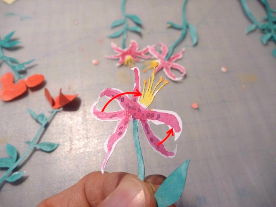 Làm thiệp 3D bình hoa tươi khoe sắc