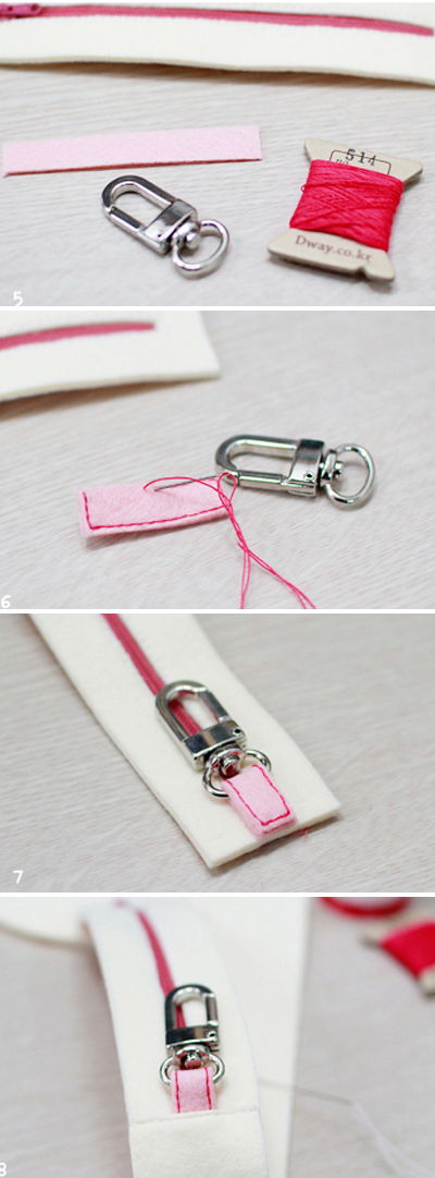 Cách làm móc treo chìa khóa bằng vải nỉ hình hộp kẹo