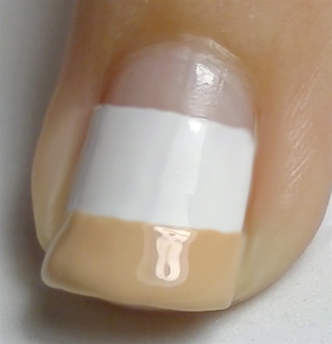 Create a nude french manicure