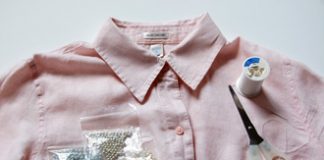 Cách trang trí cổ áo đẹp long lanh với cườm