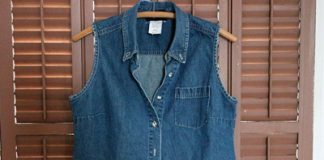 Tự chế áo demin pha ren cá tính từ áo cũ