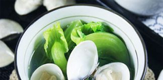 Giải nóng ngày hè với canh ngao nấu ngồng cải