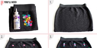 Điểm tô cho chân váy long lanh