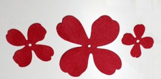 Cách làm hoa vải dạ cực đơn giản mà đẹp mê hồn