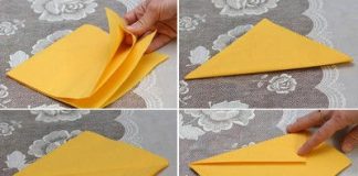 Cách gấp khăn ăn đẹp hình thiên nga cho bàn tiệc ngày Tết
