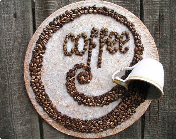 Làm tranh treo tường độc đáo bằng hạt cà phê