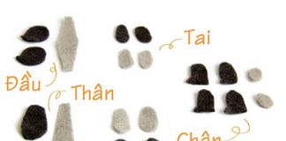 Khéo tay làm móc khóa gấu bông nhỏ xinh