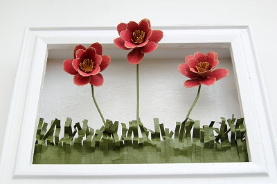 Cách làm khung tranh treo tường hoa 3D bắt mắt