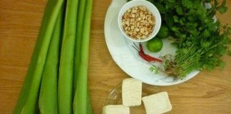 Nộm dọc mùng đậu phụ thanh mát càng ăn càng ngon