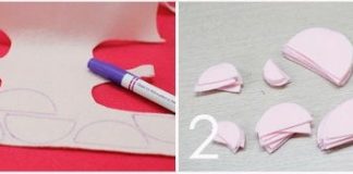 Hướng dẫn cách làm hoa hồng bằng vải dạ siêu dễ thương - 1