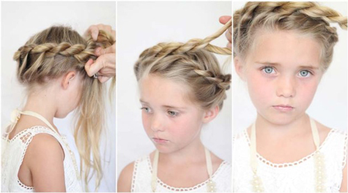 10 kiểu tóc cho bé gái xinh như công chúa đi chơi trung thu