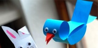Làm đồ chơi bằng giấy cho bé với hình con vật ngộ nghĩnh