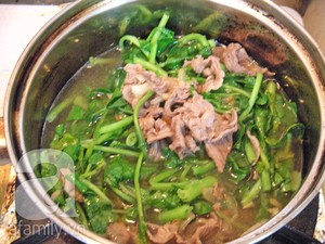 Cách làm món canh cải xoong nấu thịt bò thơm ngon bổ dưỡng