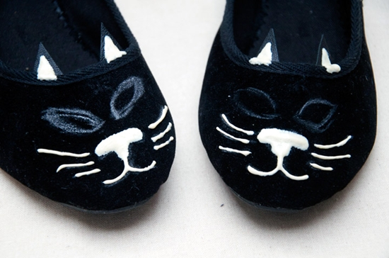 Giày bệt mặt mèo dễ thương