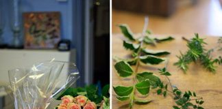 Mẫu cắm hoa hồng để bàn đẹp bằng bình đất nung