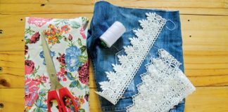 Biến hóa quần jeans cũ thành shorts ren cá tính