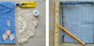 "Hô biến" ống quần jeans thành túi đựng bút cho bé