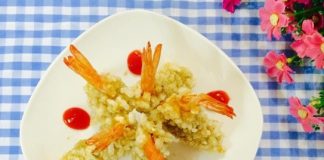 Cách làm tôm chiên cốm xanh giòn rụm ngon như nhà hàng