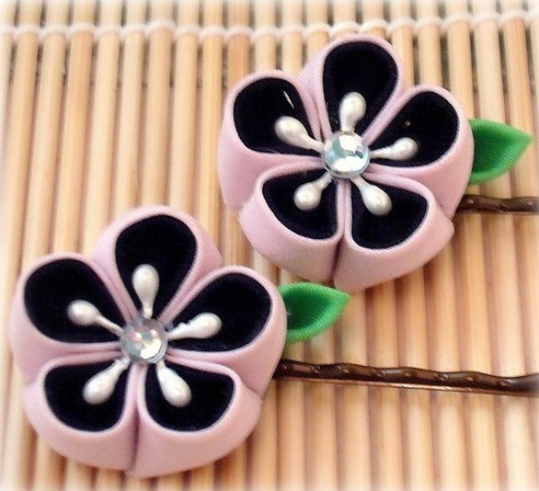 Cách làm hoa vải kanzashi đơn giản mà xinh xắn