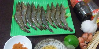 Tôm nướng cay thơm hấp dẫn