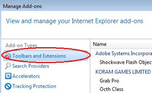 Làm sao để xóa Toolbar trong Internet Explorer