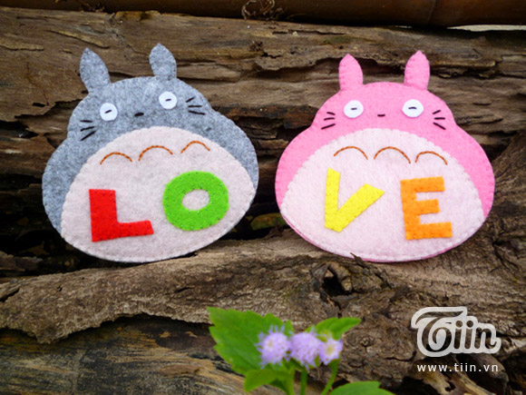 Cách làm đế lót ly thần Totoro cho các đôi tình nhân