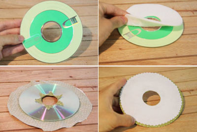 Tận dụng đĩa CD cũ làm hộp đựng giấy xinh xắn