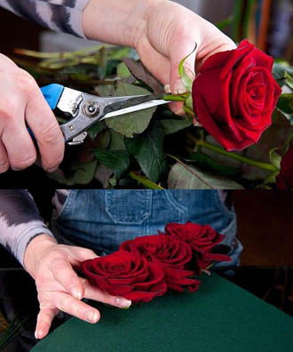 Cách cắm hoa hồng hình trái tim cho ngày Valentine