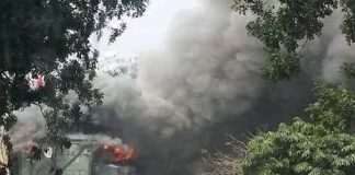 Cháy lớn tại Cung Thiếu nhi Hà Nội