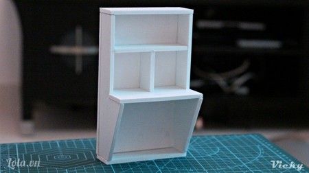 Sáng tạo làm bàn học mini từ giấy mô hình dễ thương