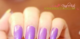 Hướng dẫn vẽ nail sọc vàng trên nail màu hồng
