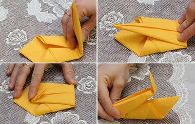 Cách gấp khăn ăn đẹp hình thiên nga cho bàn tiệc ngày Tết