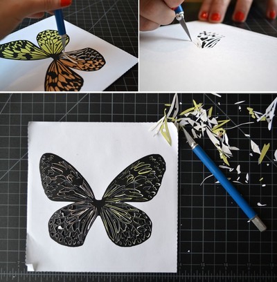 Làm tranh cắt giấy cực giản dị mà ấn tượng