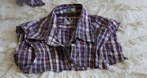 May váy đầm hai dây cho bé từ áo sơ mi cũ của bố mẹ