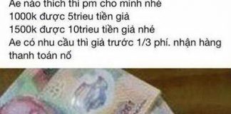 Ngang nhiên rao bán tiền giả trên mạng