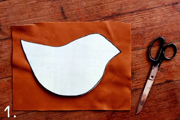 Cách làm túi xách da hình chú chim đựng đồ đi biển