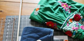 Học cách may váy suông denim che bụng béo đón hè vui 0