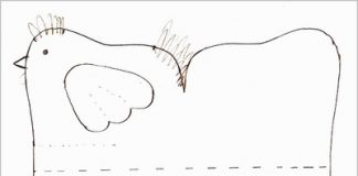 Tự may túi rút dây hình chú gà ngộ nghĩnh