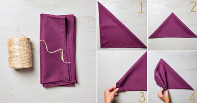 3 cách gấp khăn ăn đẹp tinh tế mà không hề khó