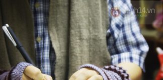 Học cách đan găng tay len hở ngón hai màu cực đẹp