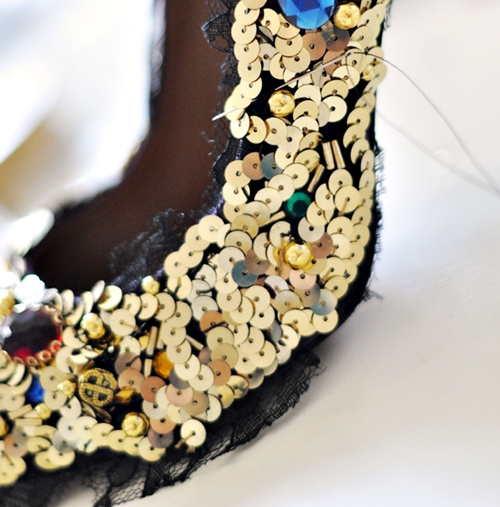 Làm giày kim sa như hàng hiệu Dolce&Gabbana - 15