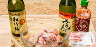 Đùi tỏi gà nướng với nước sốt miso đặc biệt