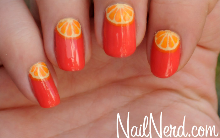 Hướng dẫn vẽ nail múi cam dễ thương đón hè sang
